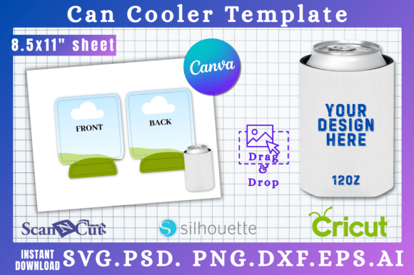 Download 12oz Soft Can Cooler Coozie Template - Can cooler Collection
