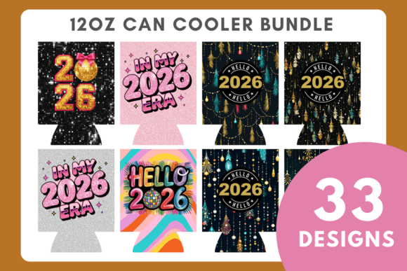 Download Christmas &amp; New Year 2026 Can Cooler Bundle - Can cooler Collection