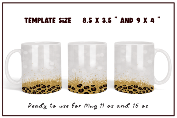 Download Leopard Gold Glitter Mug Sublimation - Glitter mug sublimation Collection