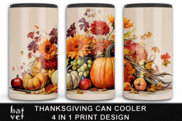 Download 4 in 1 Thanksgiving Can Cooler Design - Can cooler Collection