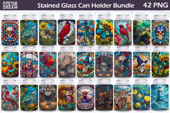 Download Stained Glass Can Cooler Bundle - Can cooler Collection