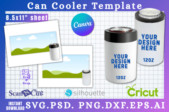 Download 12oz Hard Can Cooler Coozie Template - Can cooler Collection