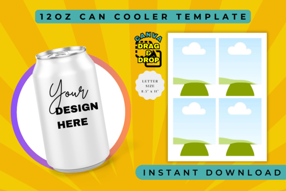 Download Canva 12oz Can Cooler Template - Can cooler Collection