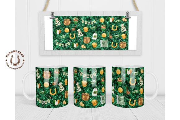 Download St Patricks Glitter Mug Sublimation Wrap - Glitter mug sublimation Collection