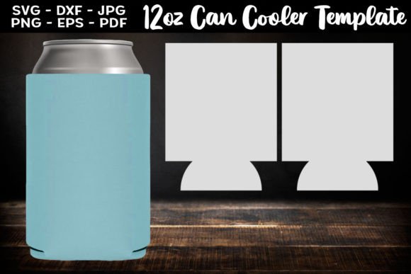 Download 12oz Can Cooler Template SVG PNG - Can cooler Collection