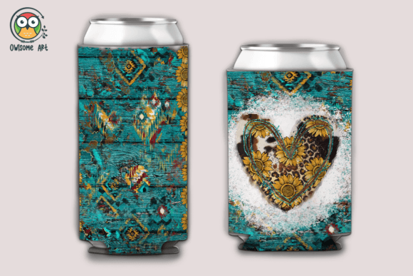 Download Heart Western Can Cooler Sublimation - Can cooler Collection