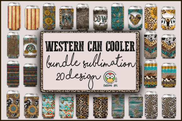 Download Western Can Cooler Sublimation Bundle - Can cooler Collection